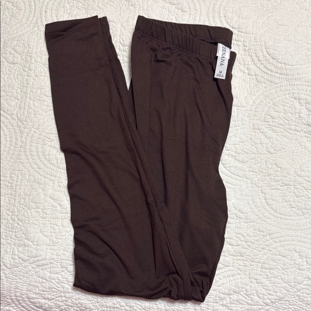 Zenana Brown Women’s Leggings Size M